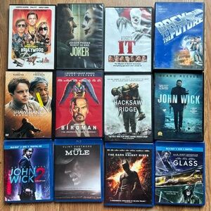 Blue Ray/ DVD Value Bundle of 16 Movies OS